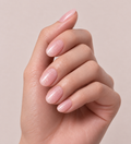 Peach Pearl — Ein milchiges Pfirsichrosa mit perlmuttartigem Schimmer.