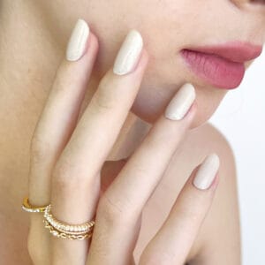 Gel Nail Strips – Cream and Glitter | Laonsi Glow