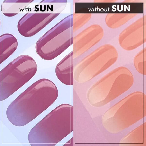 Gel Nail Strips – Light Pink Color Change | Laonsi Peach Beach - Image 2