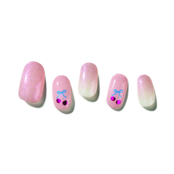 Gel Nail Strips – Pink Glitter, Gradation | Laonsi Cherry Up - Image 3