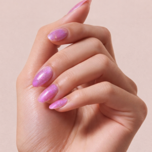 Pink Bloom | Purple glitter transparent↔Purple